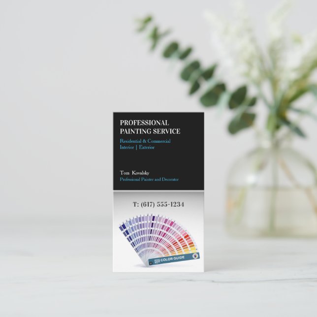Painting Services | Decorator Business Card (Standing Front)
