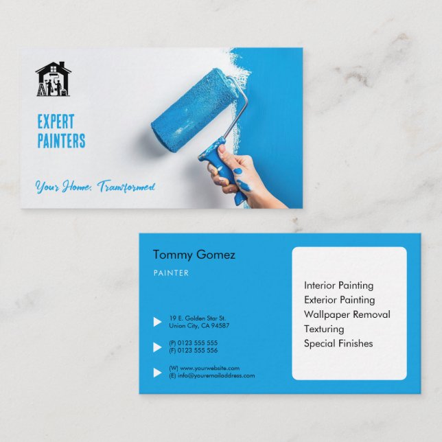 Painting Services | Expert Painters Business Card (Front/Back)