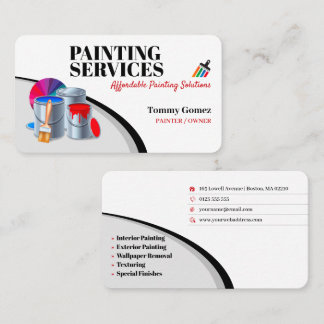 Painting Services | Paint Rollers Business Card