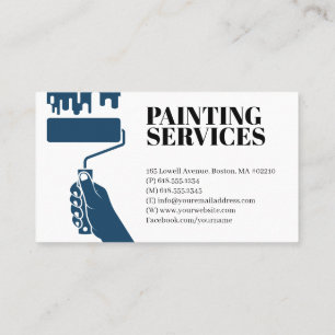 Painting Services   Paint Rollers Business Card