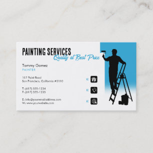 Painting Services   Painter at work Business Card