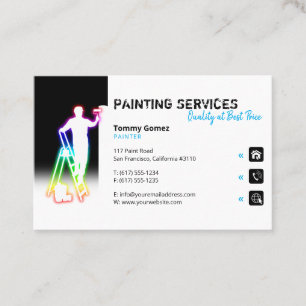Painting Services   Painter at worK Business Card