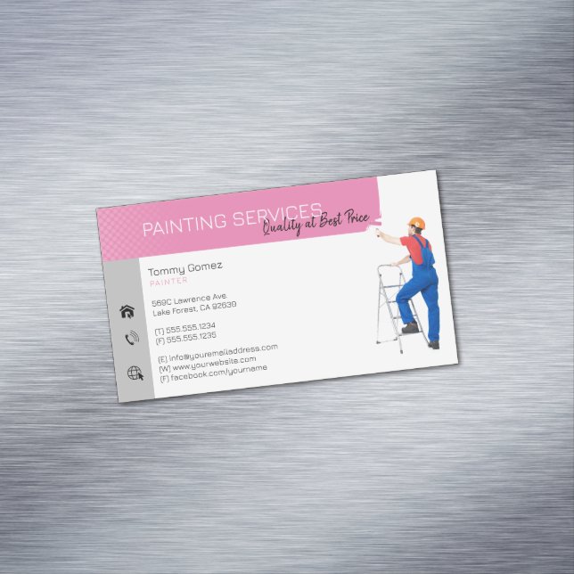 Painting Services | Painter at work Magnetic Business Card (In Situ)