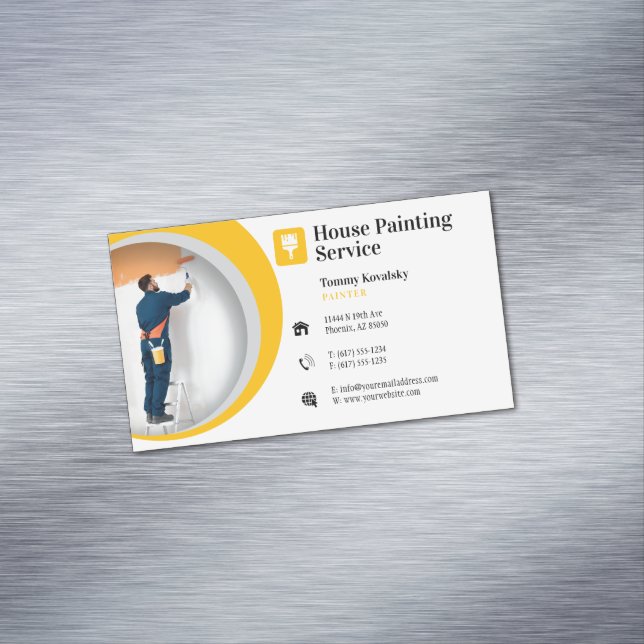 Painting Services | Painter at work Magnetic Business Card (In Situ)