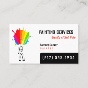 Painting Services   Painters Business Card