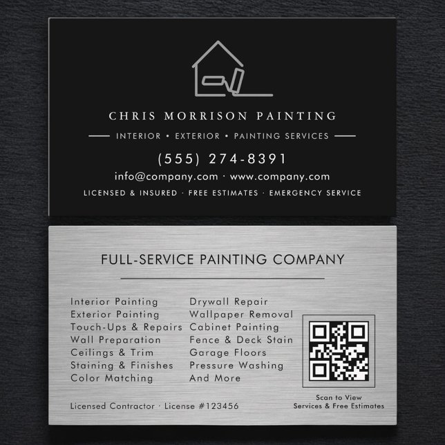 Painting Services QR Code Business Card (Creator Uploaded)