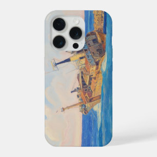 Painting style image of Edro III shipwreck Paphos iPhone 15 Pro Case