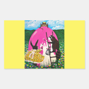 Painting the GIANT EGG Rectangular Sticker