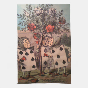 Painting the Roses Red 2 Tea Towel