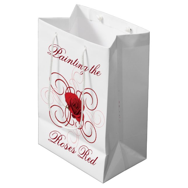 Painting the Roses Red 4 Medium Gift Bag (Front Angled)
