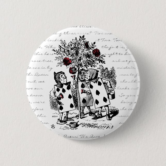 Painting the Roses Red 6 Cm Round Badge (Front)