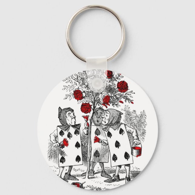 Painting the Roses Red Key Ring (Front)