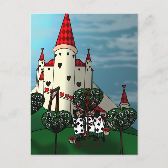 Painting the Roses Red Postcard (Front)