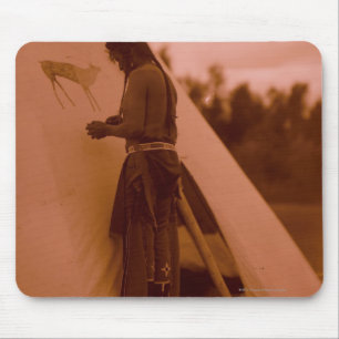 Painting the Sign of His Medicine Mouse Mat
