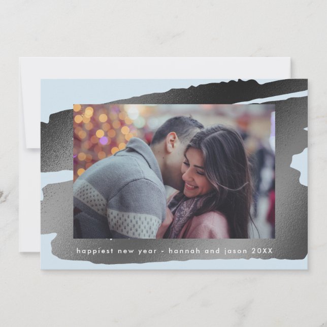 Painting the Town New Year Photo Holiday Card (Front)