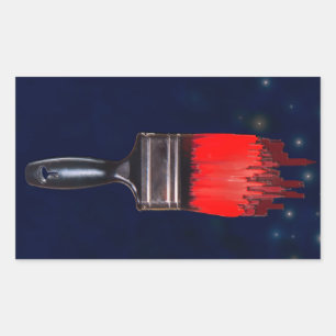 painting the town red rectangular sticker