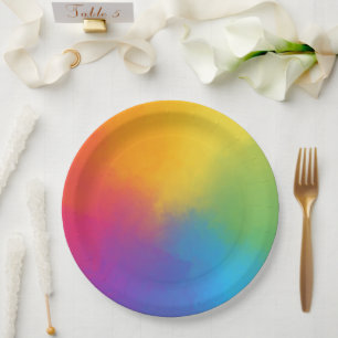 Painting Tie Dye Arts and Crafts Colorful Party Paper Plate