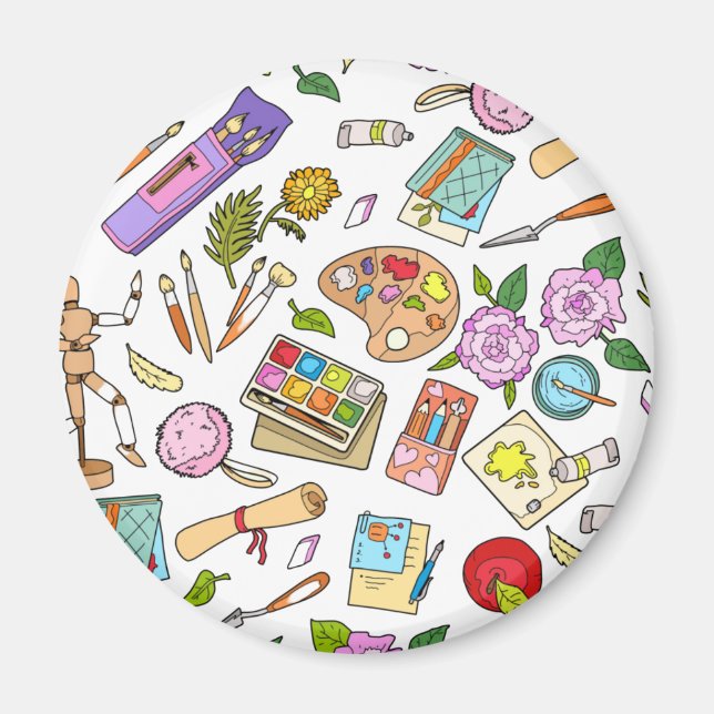 Painting Tools Printings  Magnet (Front)