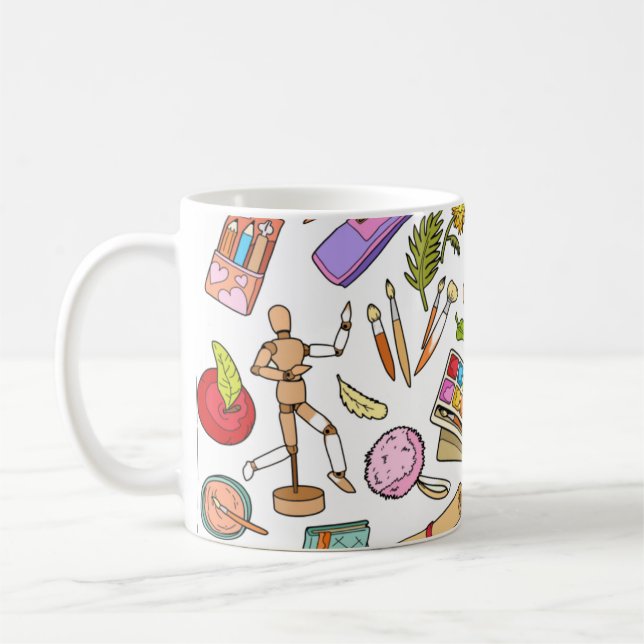 Painting Tools Printings Mug (Left)