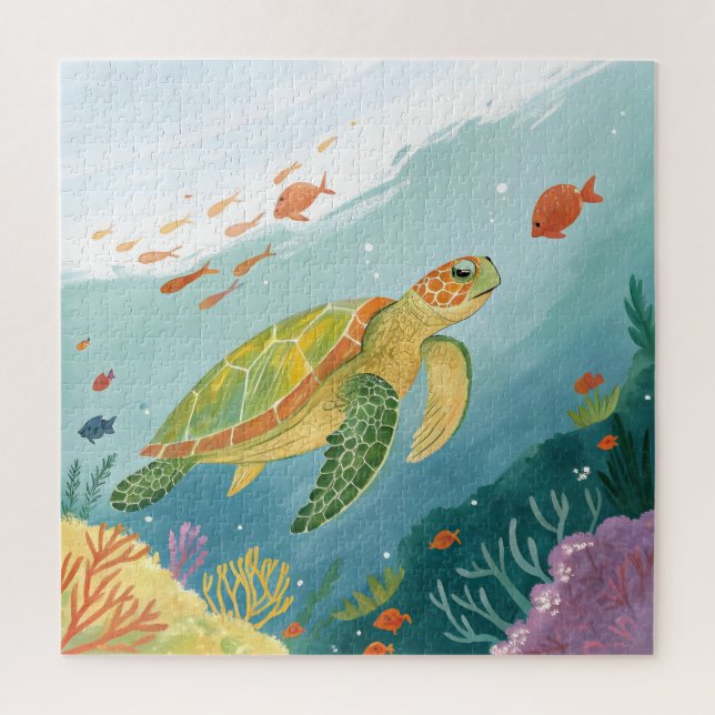 Painting Turtle Jigsaw Puzzle (Vertical)