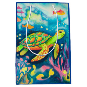 Painting Turtle Medium Gift Bag