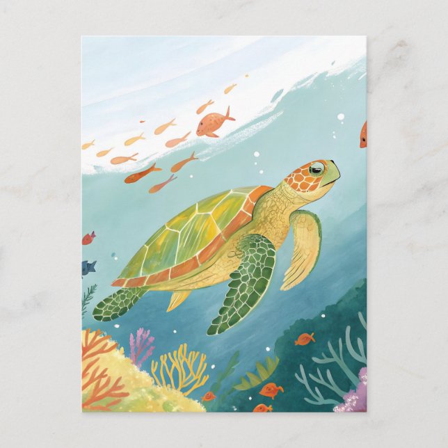 Painting Turtle Postcard (Front)