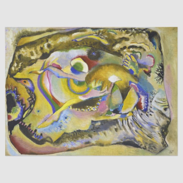 Painting with Clear Background by Kandinsky Tissue Paper (Front)
