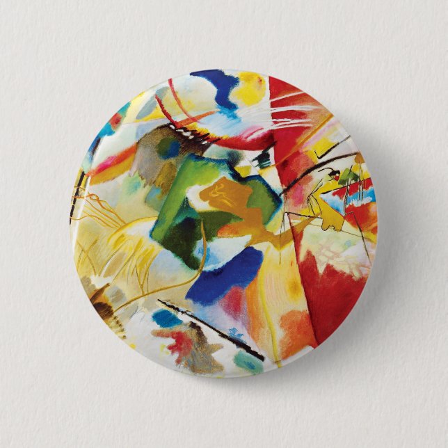 Painting with Green Centre by Wassily Kandinsky 6 Cm Round Badge (Front)