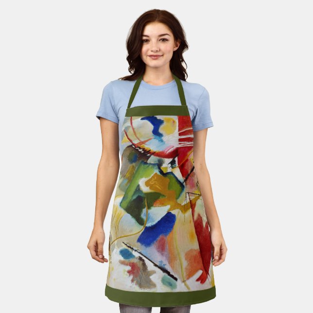 Painting with Green Centre by Wassily Kandinsky Apron (Worn)