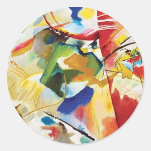 Painting with Green Centre by Wassily Kandinsky Classic Round Sticker