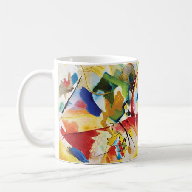 Painting with Green Centre by Wassily Kandinsky Co Coffee Mug (Left)