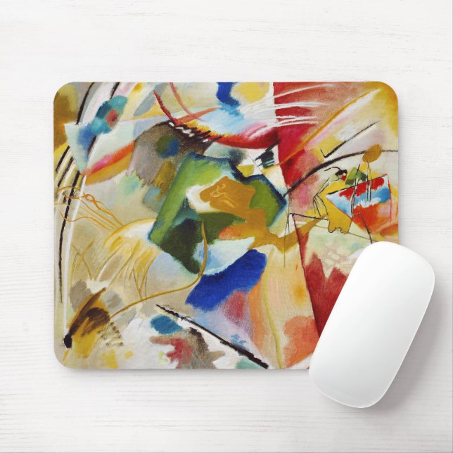Painting with Green Centre by Wassily Kandinsky Mouse Mat (With Mouse)