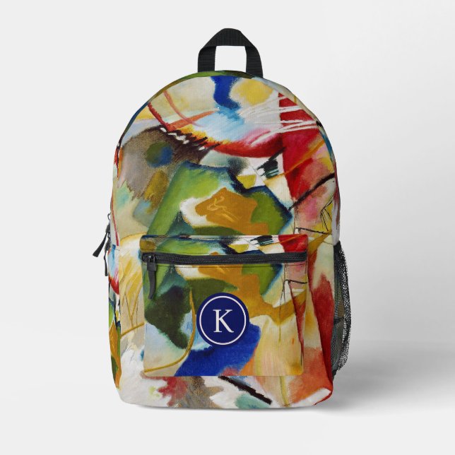 Painting with Green Centre by Wassily Kandinsky Printed Backpack (Front)