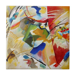 Painting with Green Centre by Wassily Kandinsky Tile