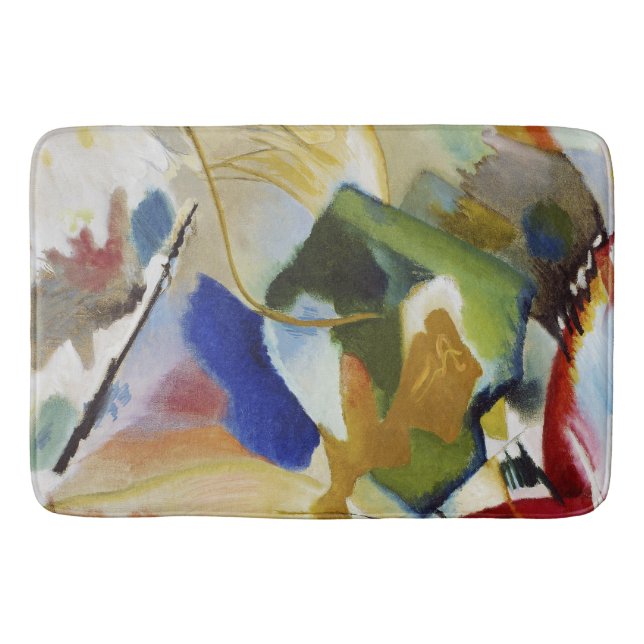 Painting with Green Centre - Wassily Kandinsky Bath Mat (Front)