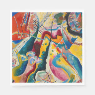 Painting with Red Spot, 1914 by Wassily Kandinsky Napkin