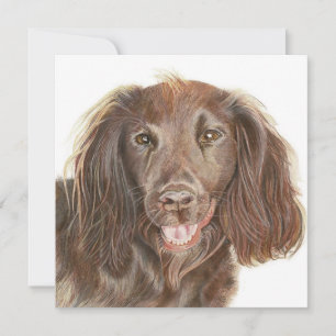 Painting Working Cocker Spaniel Dog Greeting Card