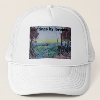 paintings by lorenzo trucker hat