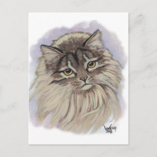 paintings of cats postcard
