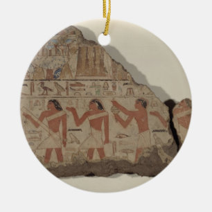 Paintings of Metjetji, detail of cult priests (pai Ceramic Tree Decoration