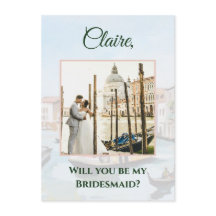 Paintings of Venice Bridesmaid Proposal Photo Card
