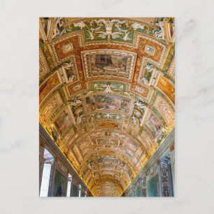 Paintings on ceiling in Gallery of Maps - Vatican Postcard