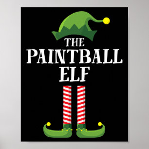 Paintll Elf Matching Family Group Christmas Party Poster