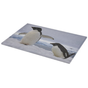 Pair Adelie penguins Antarctica Cutting Board