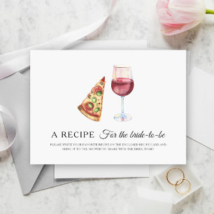 Pair bridal shower Recipe for the bride to be Enclosure Card