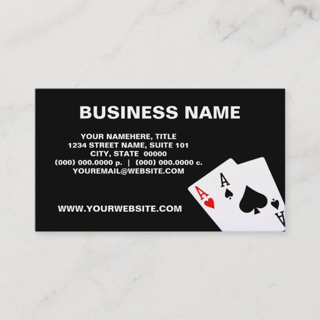 Pair of Aces Business Cards (Front)