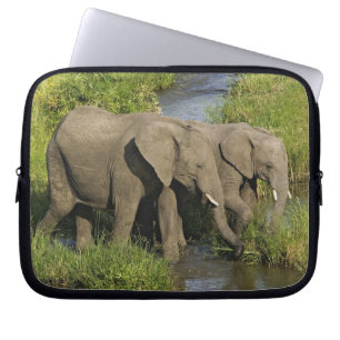 Pair of African Elephants Masai Mara Laptop Sleeve