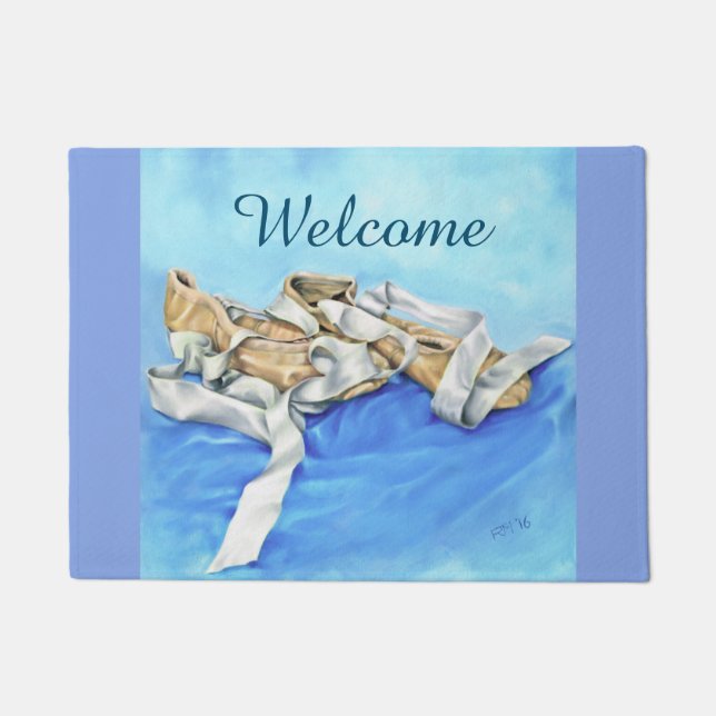 Pair of Ballet Shoes Door Mat (Front)
