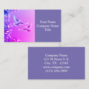 Pair Of Beautiful White Doves Business Card