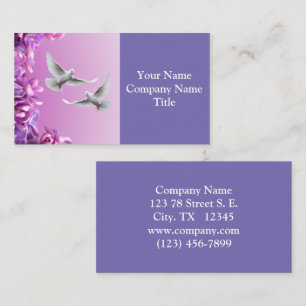 Pair Of Beautiful White Doves Business Card